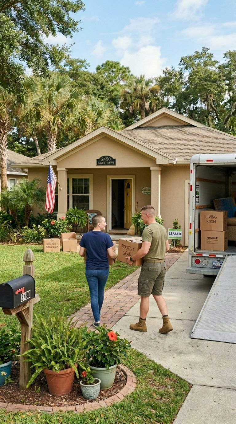 Photo Couple Moving In